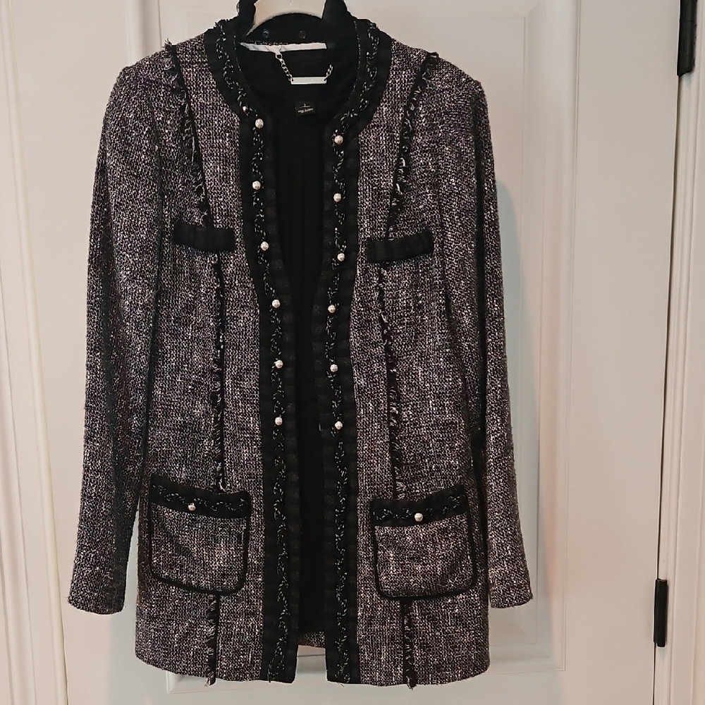 White House Black Market Chic Black and White Women's Blazer/ Coat